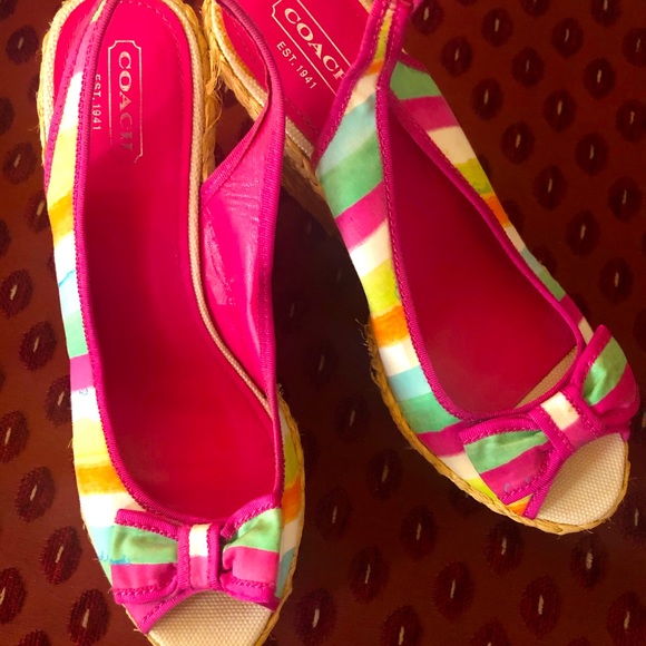 Coach wedge Sandals 11 - Picture 1 of 2